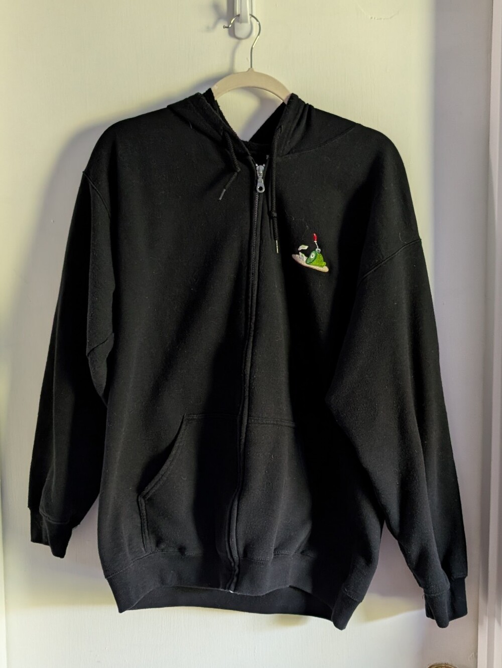 Vintage Dr. Suess Green Eggs And Ham Show Wrap Black Hoodie- Large